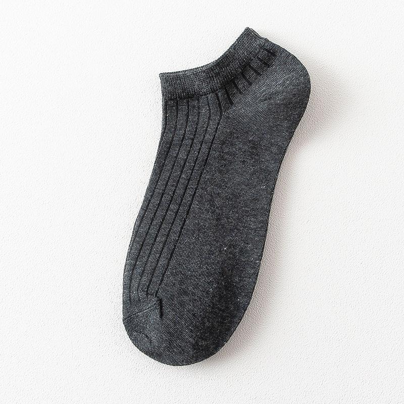 Solid Color Extra Low Cut Socks Spring Summer Men Boat Socks Male Cotton Socks